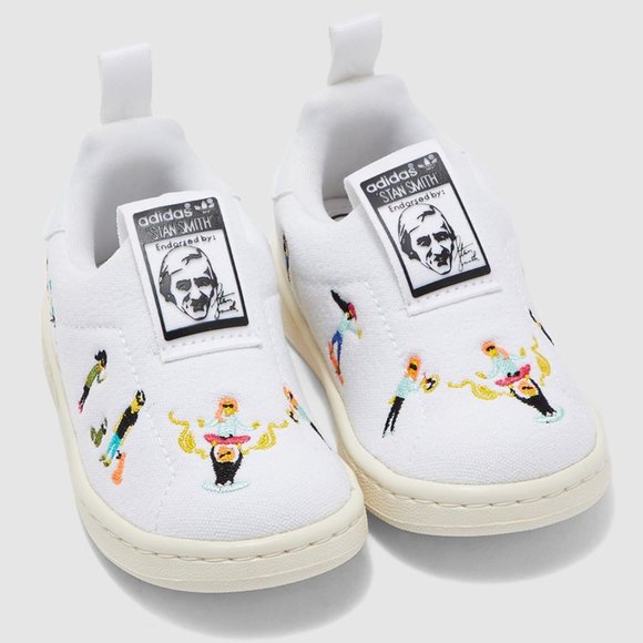 Adidas Originals Stan Smith 360 Cloud White Core Black Slip On Sneakers 6K - Picture 1 of 12
